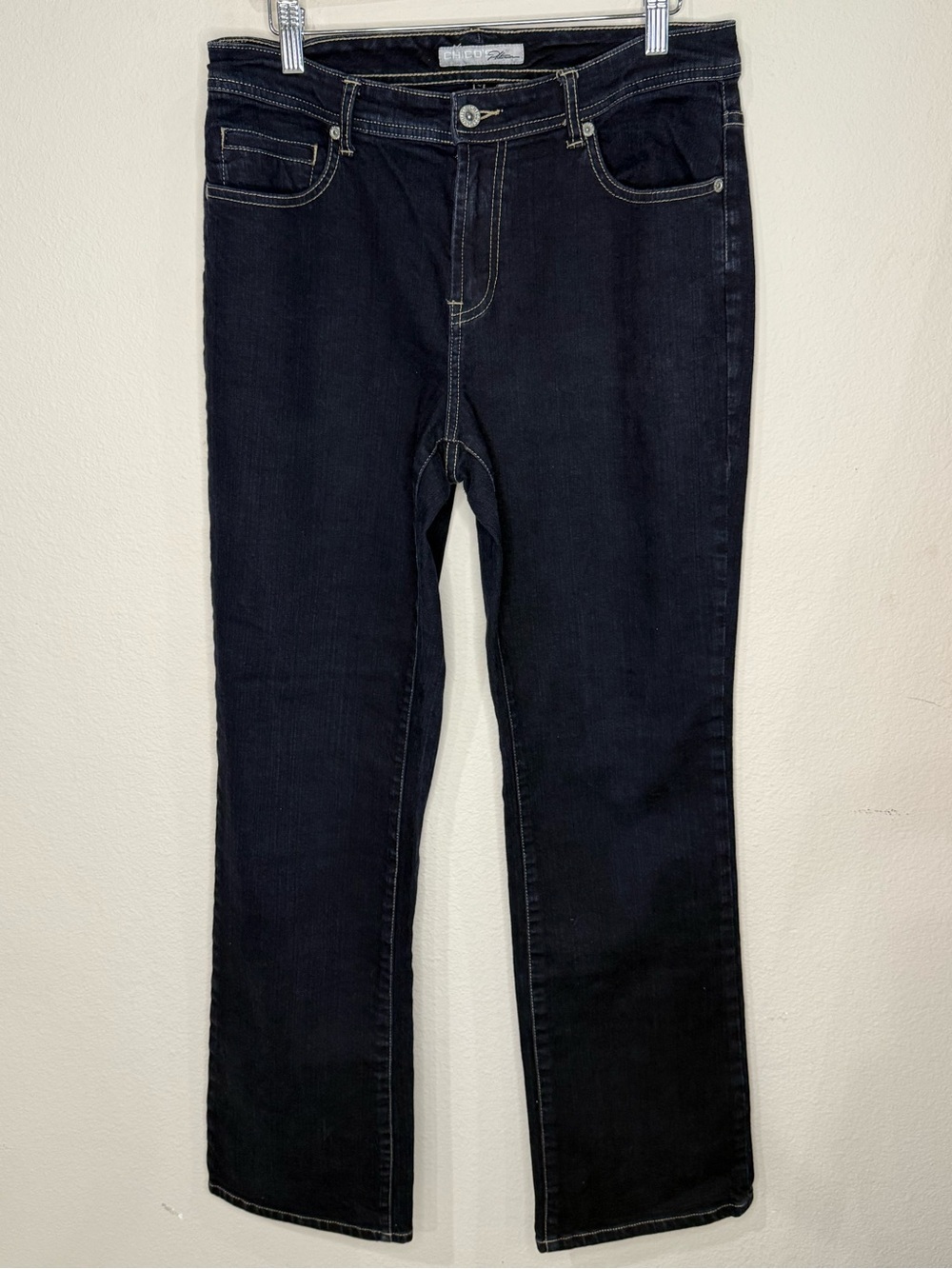 Chico’s Platinum Bootcut Jeans Dark Wash Denim Women’s Size 10 (Chico’s 1.5R)